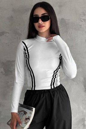 بادی سفید زنانه یقه ماهیگیر EDVESS - کد 850460155
