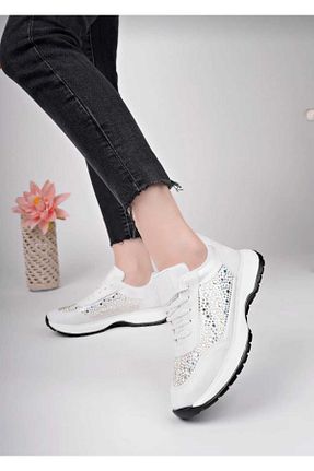 کفش لوفر سفید زنانه پارچه ای GUNEC - کد 921709610