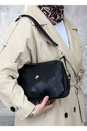 کیف دوشی مشکی زنانه چرم مصنوعی Nas Bag - کد 920631290