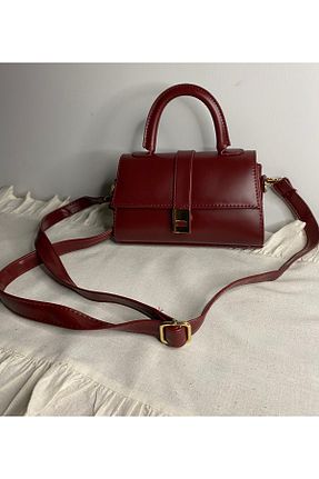 کیف دوشی زرشکی زنانه چرم مصنوعی Bahar - کد 899747117