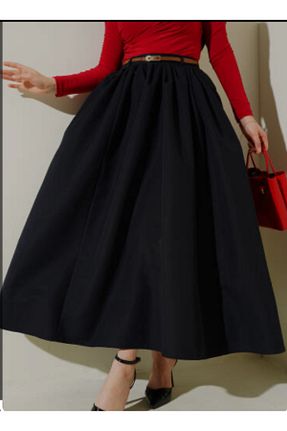 دامن مشکی زنانه پنبه ای Rose - کد 920635648