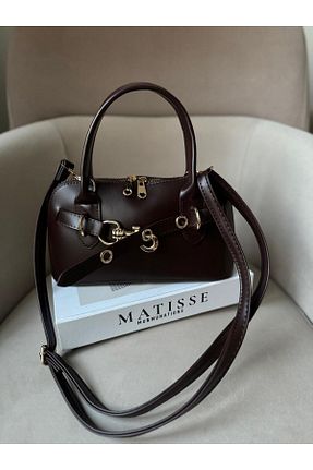 کیف دوشی قهوه ای زنانه چرم مصنوعی Moda Sekiz - کد 920636905