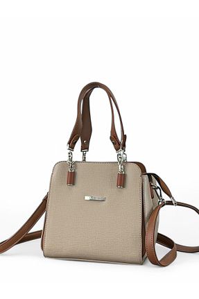 کیف دوشی بژ زنانه چرم مصنوعی Nas Bag - کد 920640582