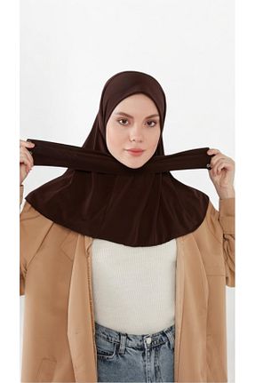 شال قهوه ای زنانه پنبه ای ardün hijab - کد 921553240
