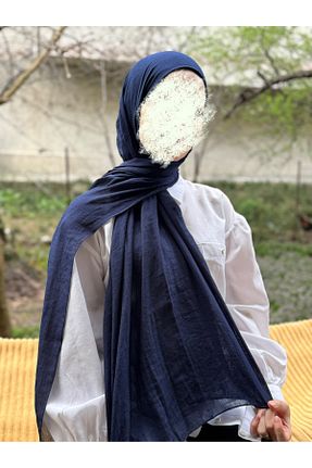 شال سرمه ای زنانه پنبه ای shalby - کد 920637790