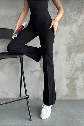 شلوار پارچه ای مشکی زنانه بلند trikomode - کد 904236453