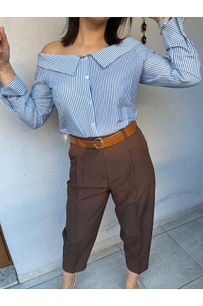 پیراهن آبی زنانه رگولار Butik - کد 920649846