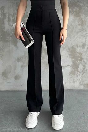 شلوار پارچه ای مشکی زنانه بلند trikomode - کد 904236453