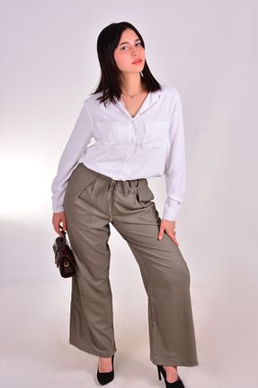 شلوار خاکی زنانه بافتنی Melike Bakar Boutique - کد 920655410