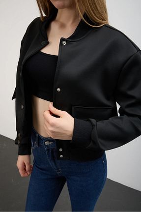 کت مشکی زنانه Bomber miss fasion - کد 780499433