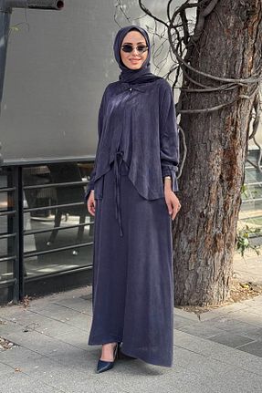 لباس حجاب سرمه ای زنانه رگولار Hilay - کد 920664398