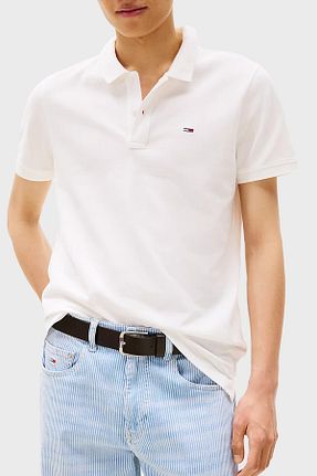 پولوشرت سفید مردانه %100 پنبه Tommy Jeans - کد 920674918