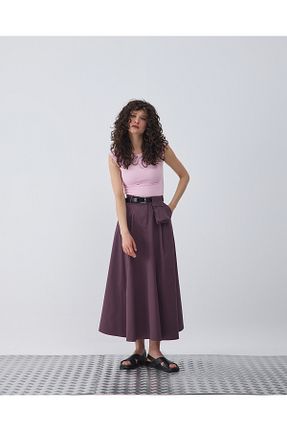 دامن زرشکی زنانه پنبه ای BEWS - کد 920676227