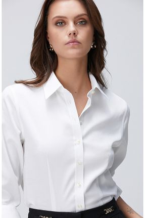 پیراهن سفید زنانه رگولار Network - کد 865112468