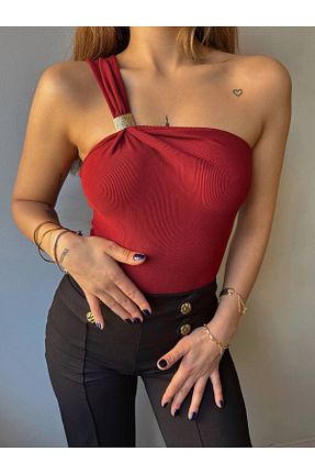 بلوز زرشکی زنانه ساده 02Lady Fashion - کد 920702070