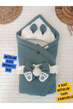 پتوی کودک و نوزاد سبز پنبه ای Tomuycuk - کد 713013223