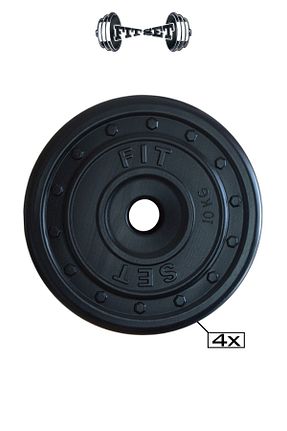 دمبل و صفحه وزنه مشکی وینیل Fitset - کد 98287653