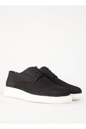 کفش اسنیکر مشکی مردانه چرم Cotton Bar - کد 920745388