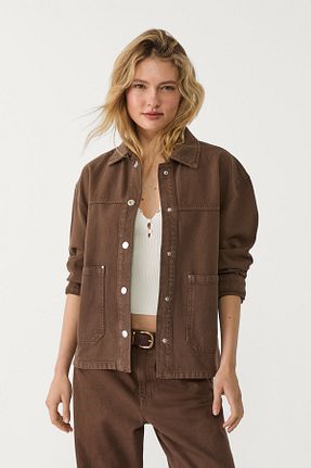 کت قهوه ای زنانه رگولار Stradivarius - کد 920751317