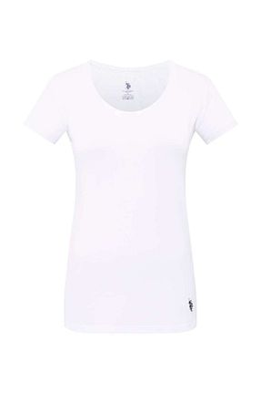 تیشرت سفید زنانه مودال - پنبه U.S. Polo Assn. - کد 921763743