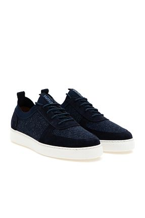 کفش اسنیکر سرمه ای مردانه میکروفیبر U.S. Polo Assn. - کد 920749479