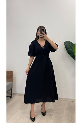 لباس مشکی زنانه بافتنی Nazline - کد 920757165