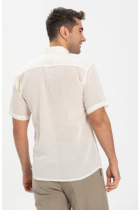 پیراهن سایز بزرگ بژ مردانه رگولار Eliş Şile Bezi - کد 92906932