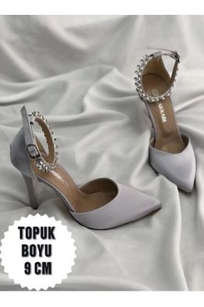 کفش مجلسی طوسی زنانه پاشنه نازک İA İLERİADIM - کد 824069102