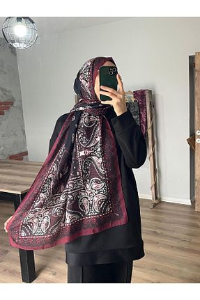 شال زرشکی زنانه پنبه پلی استر Merwiss - کد 920763840