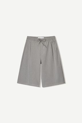 شلوارک و برمودا طوسی مردانه اسلیم Bershka - کد 920757296