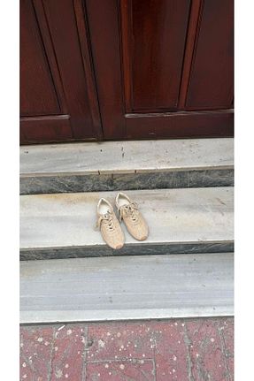کفش اسنیکر بژ زنانه چرم اصل Eataly Shoes - کد 921657057