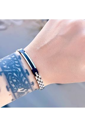 دستبند استیل (فولاد) بژ زنانه استیل ضد زنگ Focus - کد 920770060