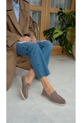 کفش لوفر قهوه ای زنانه پاشنه کوتاه (1 - 4 سانتی متر) ECENİN BUTİĞİ - کد 921625700