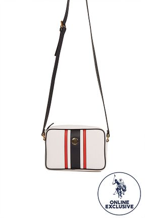 کیف پستچی سفید زنانه چرم مصنوعی U.S. Polo Assn. - کد 920867108