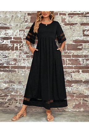 لباس مجلسی و فارغ التحصیلی مشکی زنانه کرپ Masspera - کد 920788072