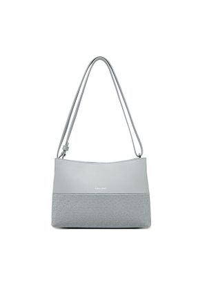 کیف دوشی طوسی زنانه چرم مصنوعی Calvin Klein - کد 920787655