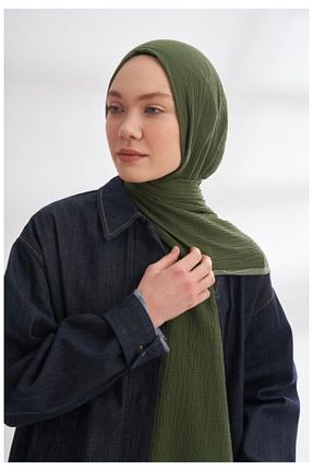 شال قهوه ای زنانه پنبه ای ARMANDA - کد 920839867