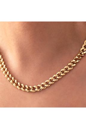 گردنبند طلا طلائی زنانه 14 عیار hakan mücevherat - کد 921685235