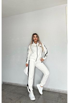 ست کرمکن اسپرت سفید زنانه پنبه ای MİMİ Luxury Wear - کد 837106103