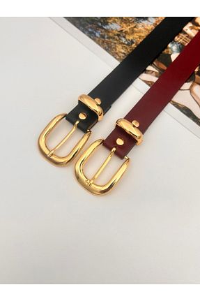 کمربند مشکی زنانه چرم مصنوعی Descoin - کد 892401723