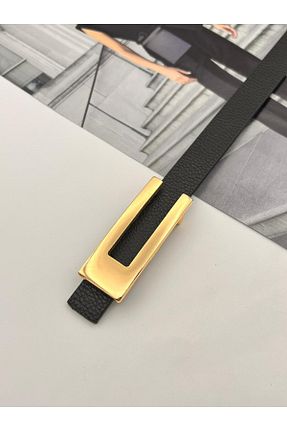 کمربند مشکی زنانه چرم مصنوعی MODAM HİFA - کد 890811055