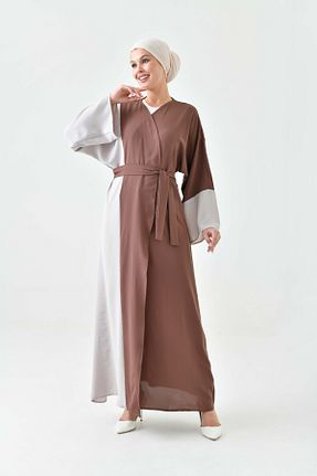 کلاه و ابایا قهوه ای زنانه مخلوط پلی استر Fzd filizzade - کد 920871272