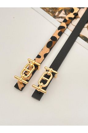 کمربند مشکی زنانه چرم مصنوعی Descoin - کد 891974646