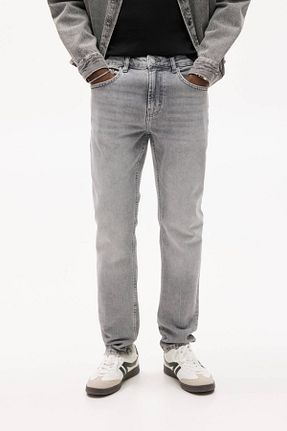 شلوار جین طوسی مردانه پاچه تنگ Pull & Bear - کد 905771804