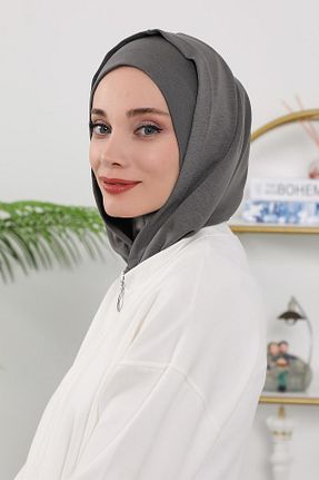 کلاه شنای حجاب طوسی زنانه Aisha