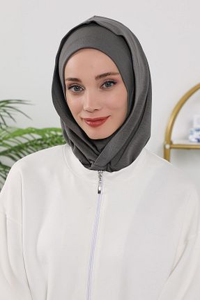کلاه شنای حجاب طوسی زنانه Aisha