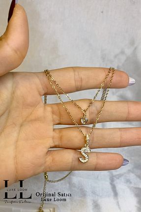 گردنبند استیل ( فولاد ) زرد زنانه استیل ضد زنگ Luxe Loom Zarafetin Işıltısı - کد 920843258