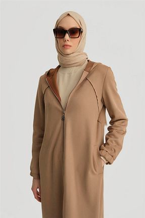 مانتو بلند حجاب قهوه ای زنانه Armine - کد 863401395