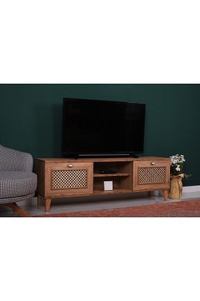 میز و پایه تلویزیون قهوه ای چوب MBK AHŞAP - کد 303094249