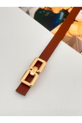 کمربند قهوه ای زنانه چرم مصنوعی Descoin - کد 891974743